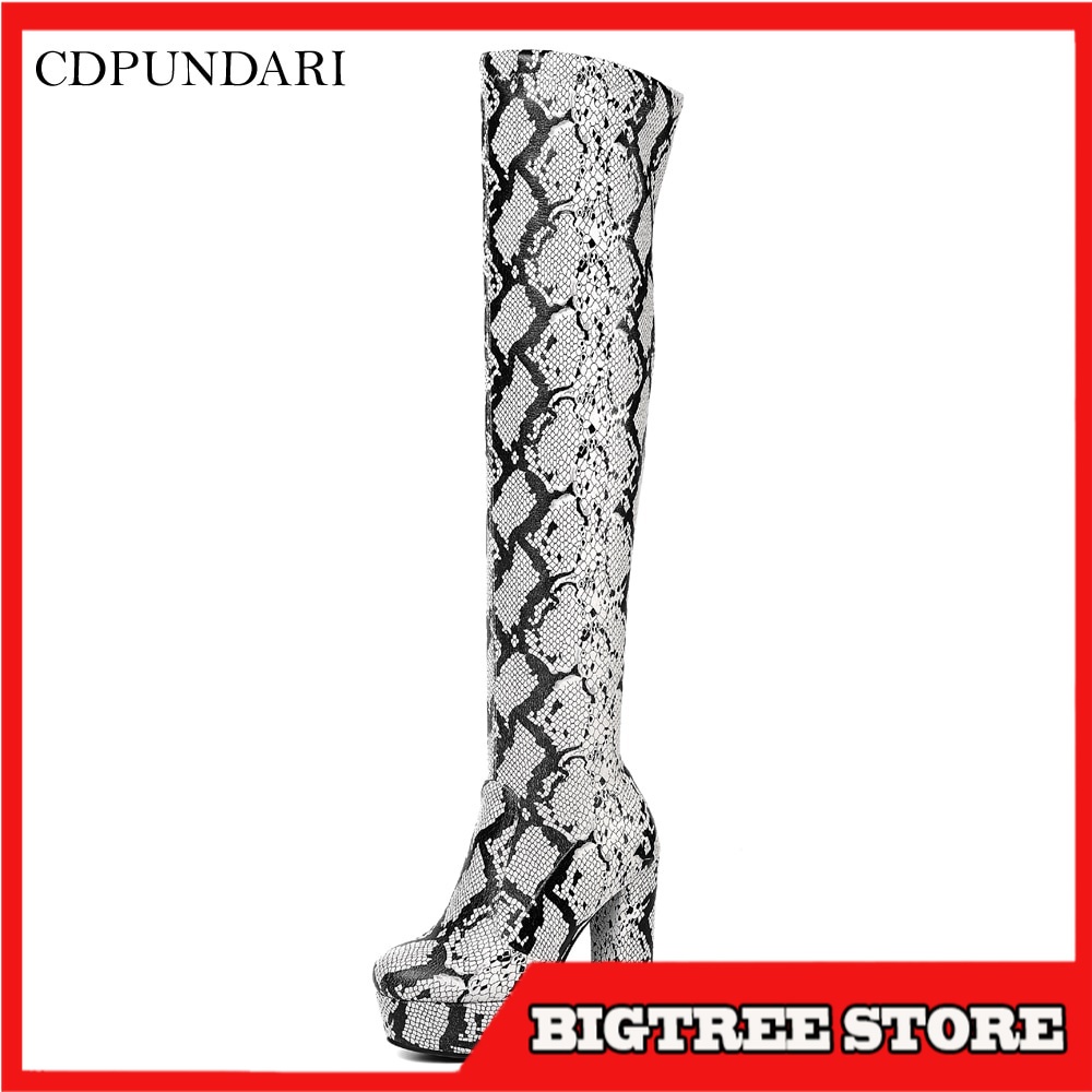 Sepatu Boots Wanita Panjang CDPUNDARI Sexy over the knee boots women thigh high boots Ladies High he
