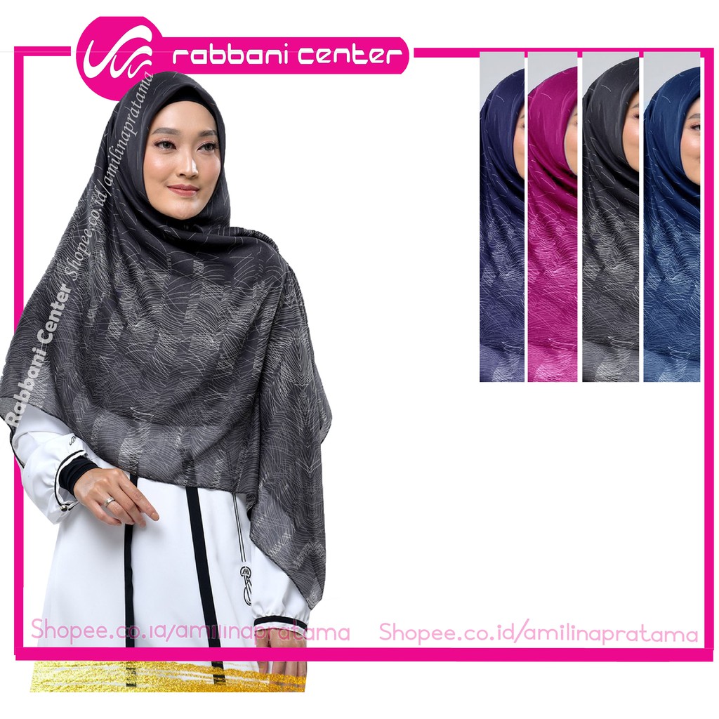 RABBANI kerudung segi empat motif tetra ainalani (chat warna)