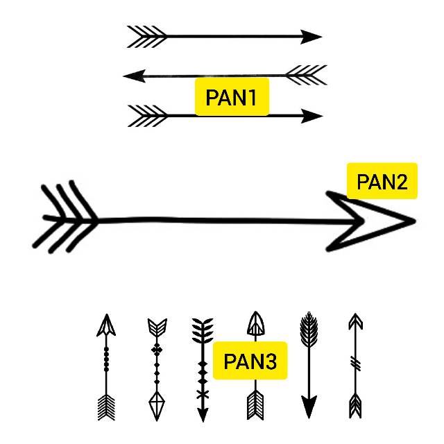 Tato Temporer panah Tato arrow Tato anak panah Tato busur Stiker Tato Minimalis - PAN2