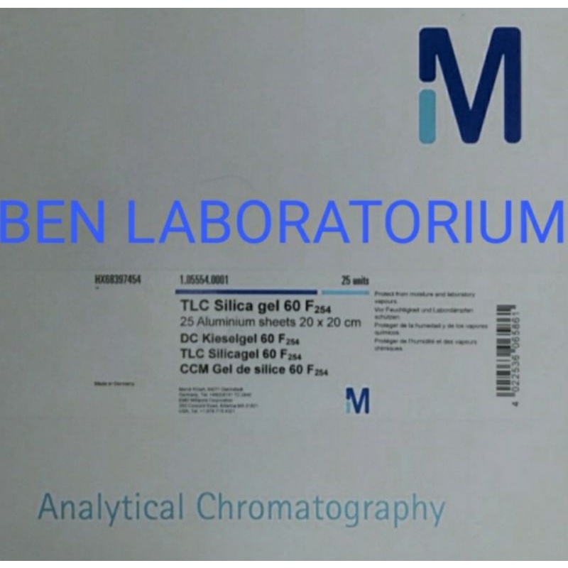 PLAT TLC SILICA GEL 60 F254 / PLAT KLT / PLAT TLC  / lempeng KLT