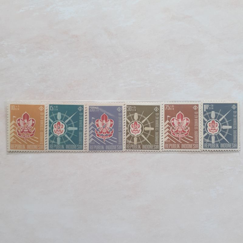 

(A) Perangko Indonesia Jambore Sedunia Ke - 10 Tahun 1959 set lengkap - 6pcs