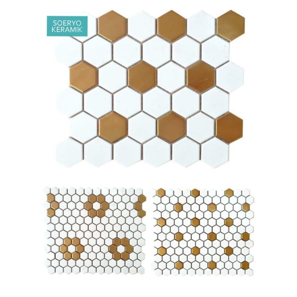 Keramik Dinding Kamar Mandi/Dapur Hexagonal WGM