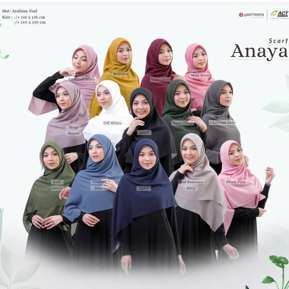 ANAYA SCARF || Hijab Syari Original by Yasmeera