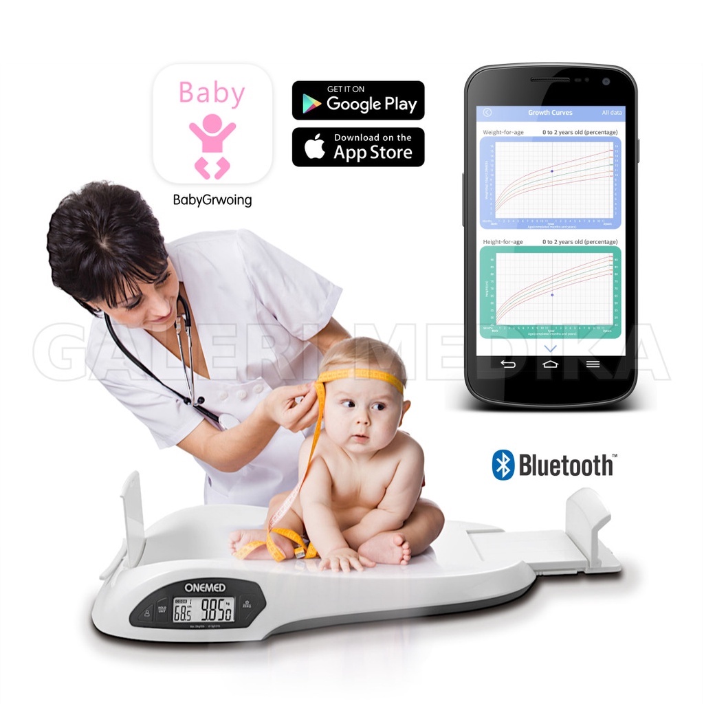 Onemed 721 Timbangan Digital Bayi Dengan Koneksi Bluetooth