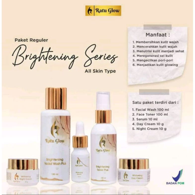 RATU GLOW SKINCARE PAKET BRIGHTENING &amp; ACNE ORIGINAL PENCERAH WAJAH