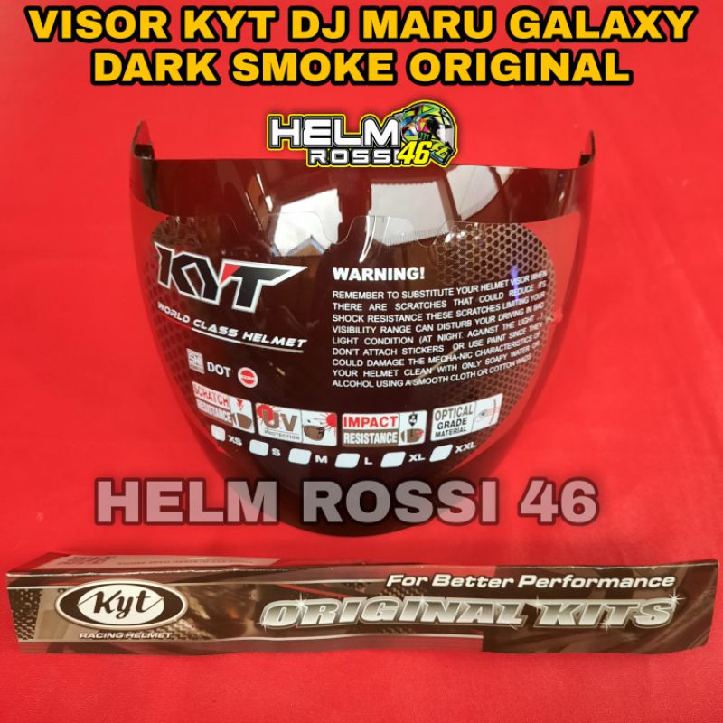 Kaca Visor KYT DJ MARU GALAXY SLIDE MAXI Original KYT pnp INK CENTRO JET Dark Smoke Hitam Clear Bening ORIGINAL