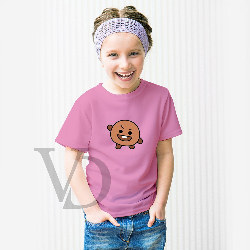 Kaos Anak Perempuan &amp; Laki - laki Unisex BTS BT21 shooky / kaos anak lucu / kaos BTS suga /baju line