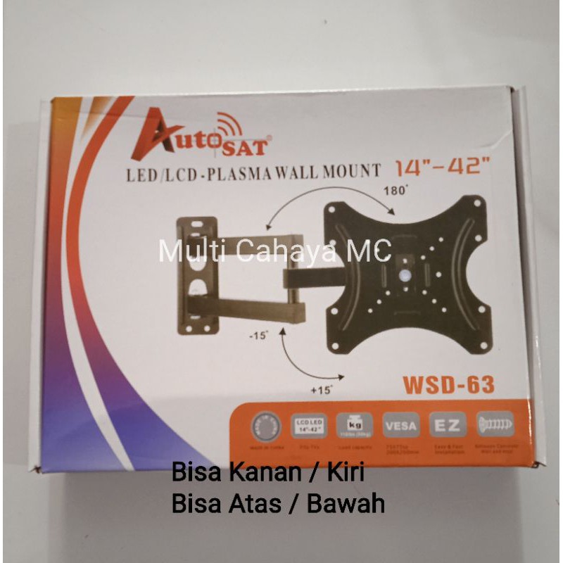 Bracket TV Adjustable 14-42 Inch/Breket TV 32 Inci/Brecket TV Fleksibel/Wall Mount 14-42 Inci