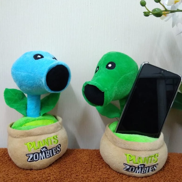 Toysopedia Dudukan Hp Plants/Boneka Plants vs Zombie/Boneka Cabe jagung kentang/Koleksi Boneka Plant