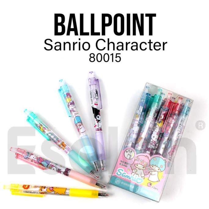 

((((()paling dicari] 12pcs Pulpen Sanrio Fancy 80015 / 1pacl Pulpen Cetek Sanrio