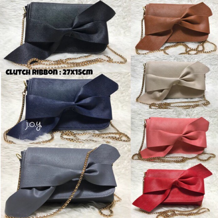 TAS BRANDED Tas Lokal/Tas Murah/Slingbag/Tas Wanita/Clutch/Clutch Ribbon IMPORT