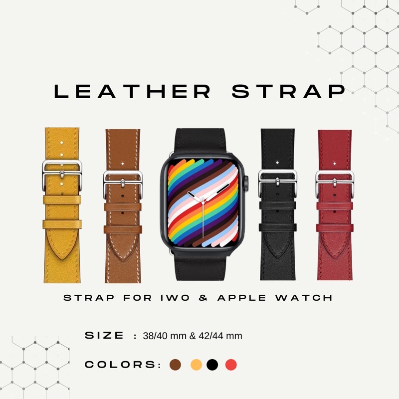 STRAP KULIT 40 MM &amp; 42 MM FOR IWATCH &amp; IWO SMART WATCH SHASHA GWB SHASHA STUFF