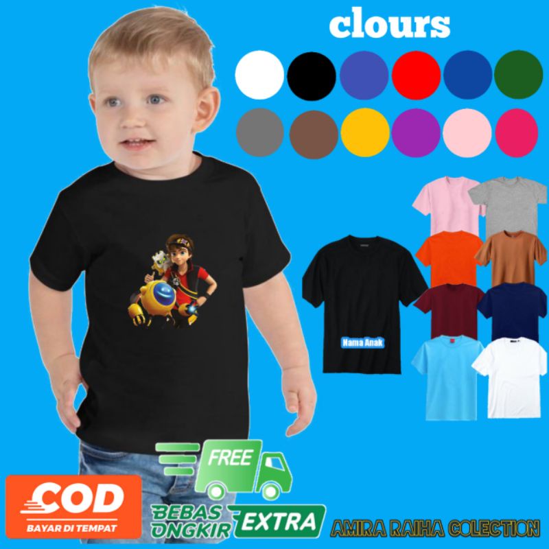 kaos anak zak storm/baju zak storm anak/kaos anak kartun
