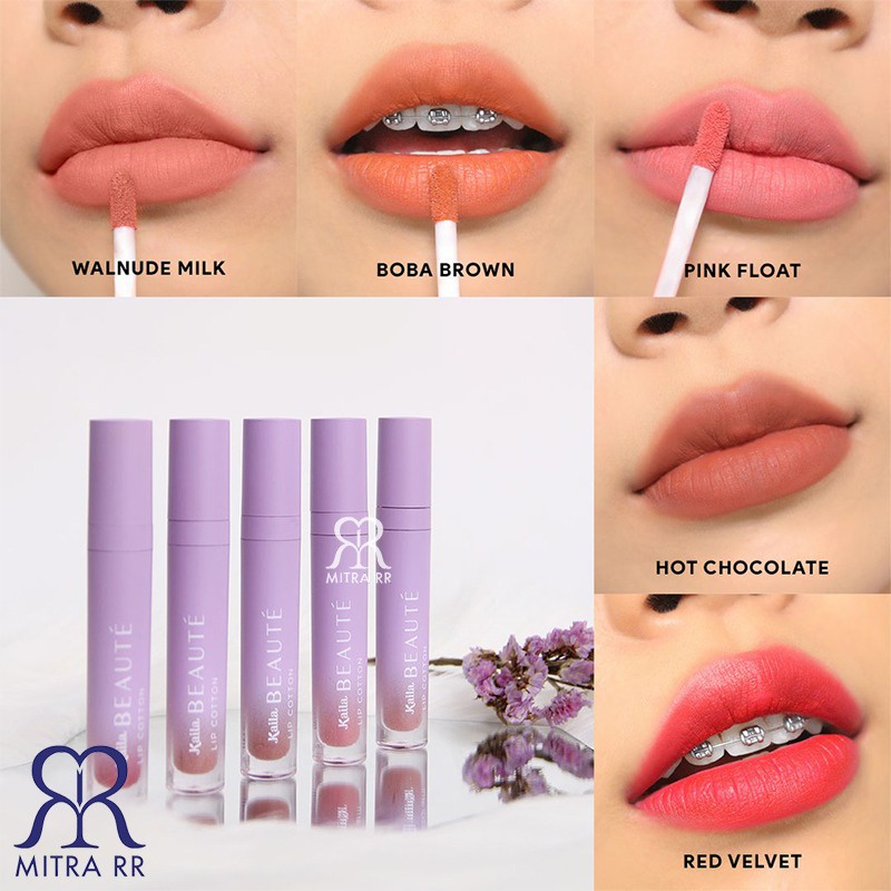 Kaila Beaute Lip Cotton | Lip Cream Matte Tahan Lama Transferproof Lipstick