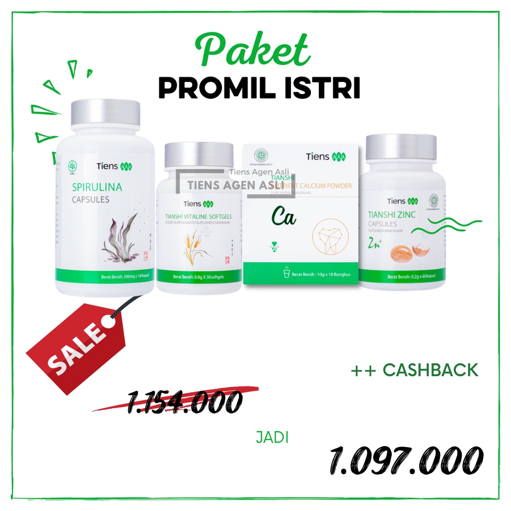 PAKET PROMIL Tiens Tianshi, Obat Cepat Hamil Paket untuk Suami dan Promil Istri Paket Kesuburan Pria
