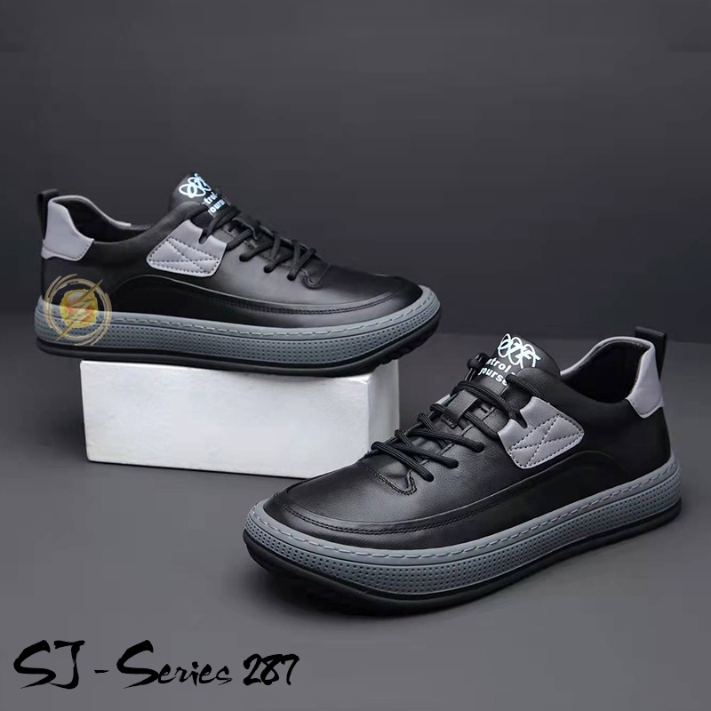 Sepatu Sneakers Fashion Pria Tali Kualitas Import Premium -287 PUTIH