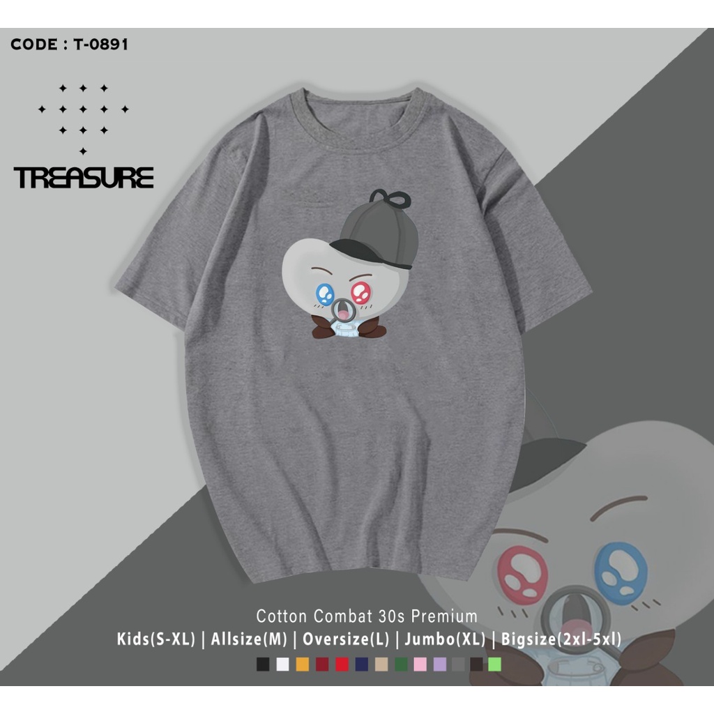 T-SHIRT / KAOS T R E A SURE / REAL PICTURE / TERIMA CUSTOM TERMURAH / CHILI / LAWO / BONBON/ MATETSU ETC