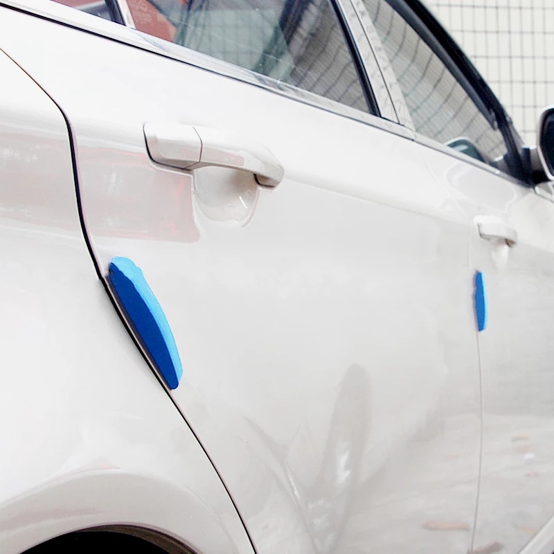 4pcs Stiker strip Karet Pelindung Pinggiran Pintu Mobil Otomatis Anti Gores