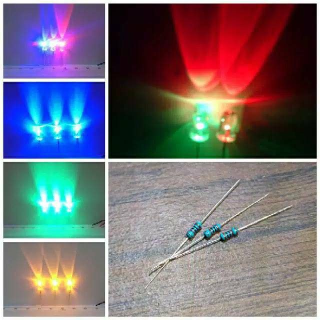 10pcs Lampu LED 5mm kedip kedip terang fokus