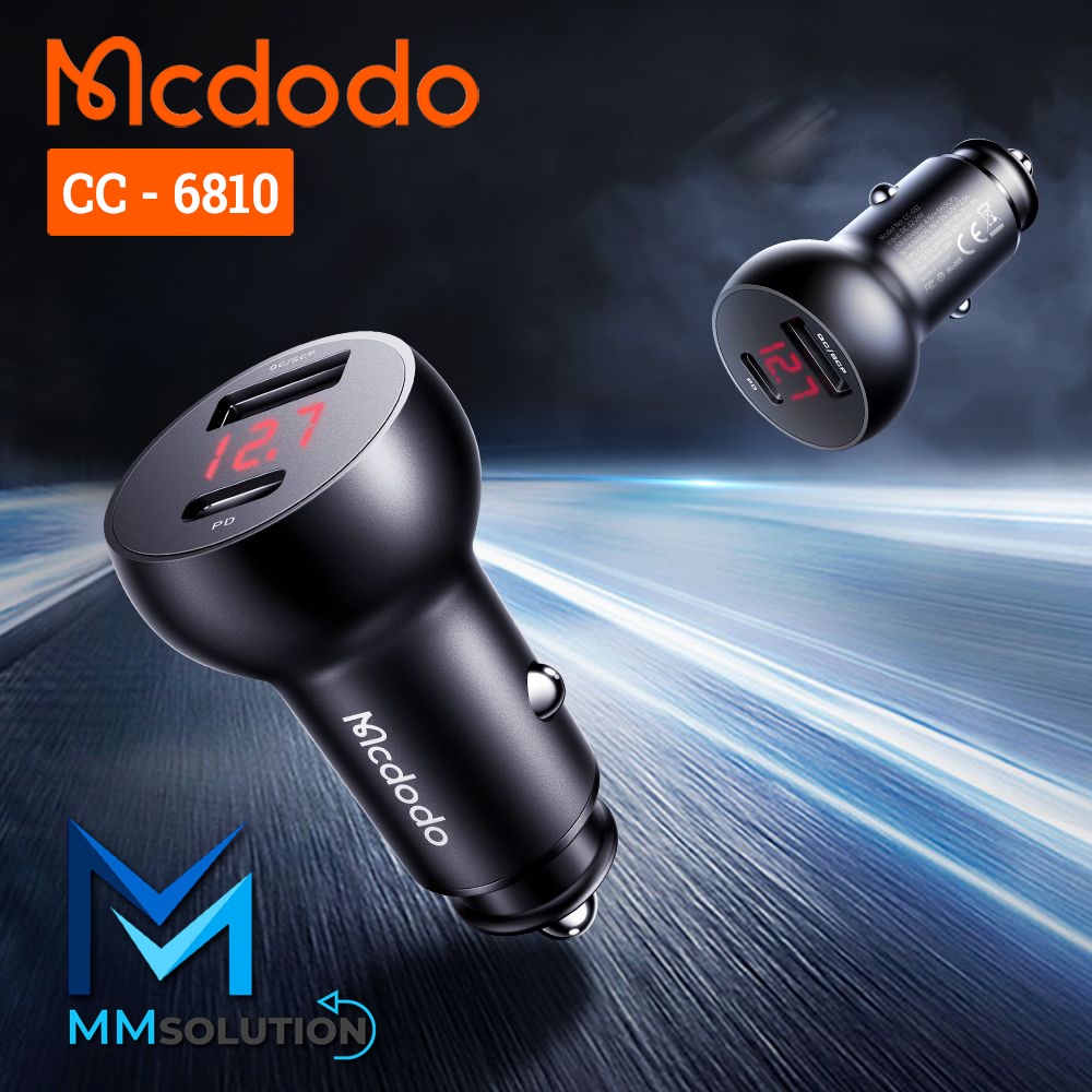 MCDODO CC-6810 Car Adaptor Charger Dual Output Fast Charge 30W