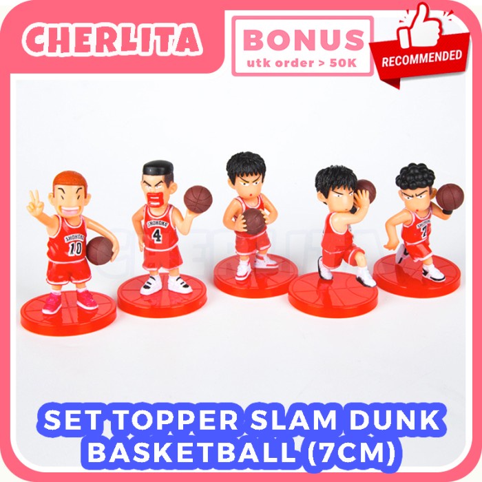 Topper Kue Ulang Tahun Slam Dunk Basketball Miniatur Shohoku