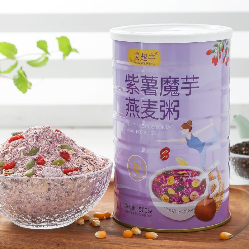 

Purple Potato Konjac Substitute meal porridge 500gr sereal cereal bubur 紫薯魔芋燕麦粥