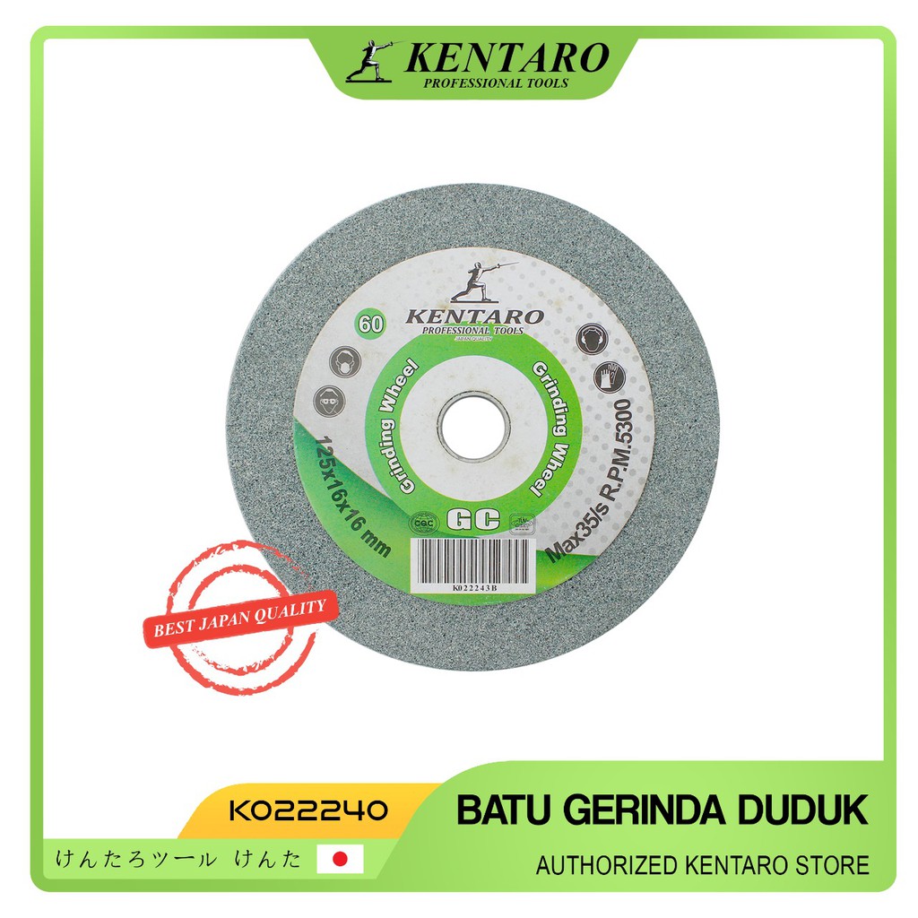 BATU GERINDA DUDUK 5 INCH GRIT 150 GREEN SILICON ASAH AKIK KENTARO JAPAN QUALITY