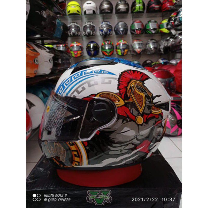 ZEUS HELM FULL FACE- ZS811/ WHITE BLUE / ZEUS 811