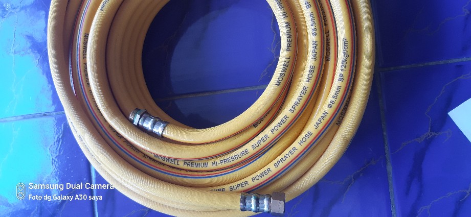 Moswel Selang Angin Kompresor 20m Sprayer Hose Japan 8.5mm 20mtr Kuning