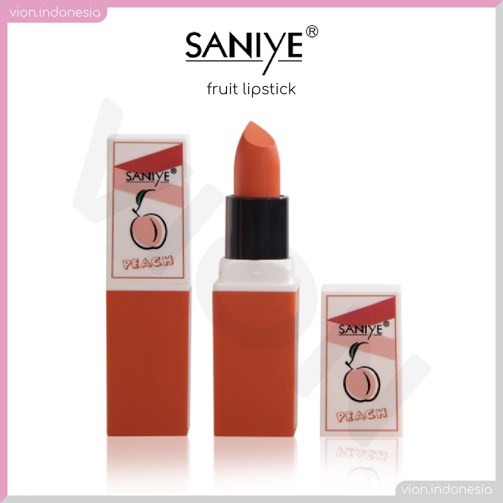 SANIYE 6 Warna Orange Matte Lipstik Strawberry Lip Makeup K1122 SA012