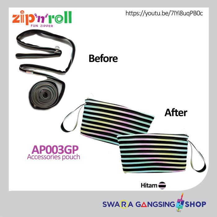 

zip n roll / tas kometik / souvenir pernikahan / kado AP003 Terbatas