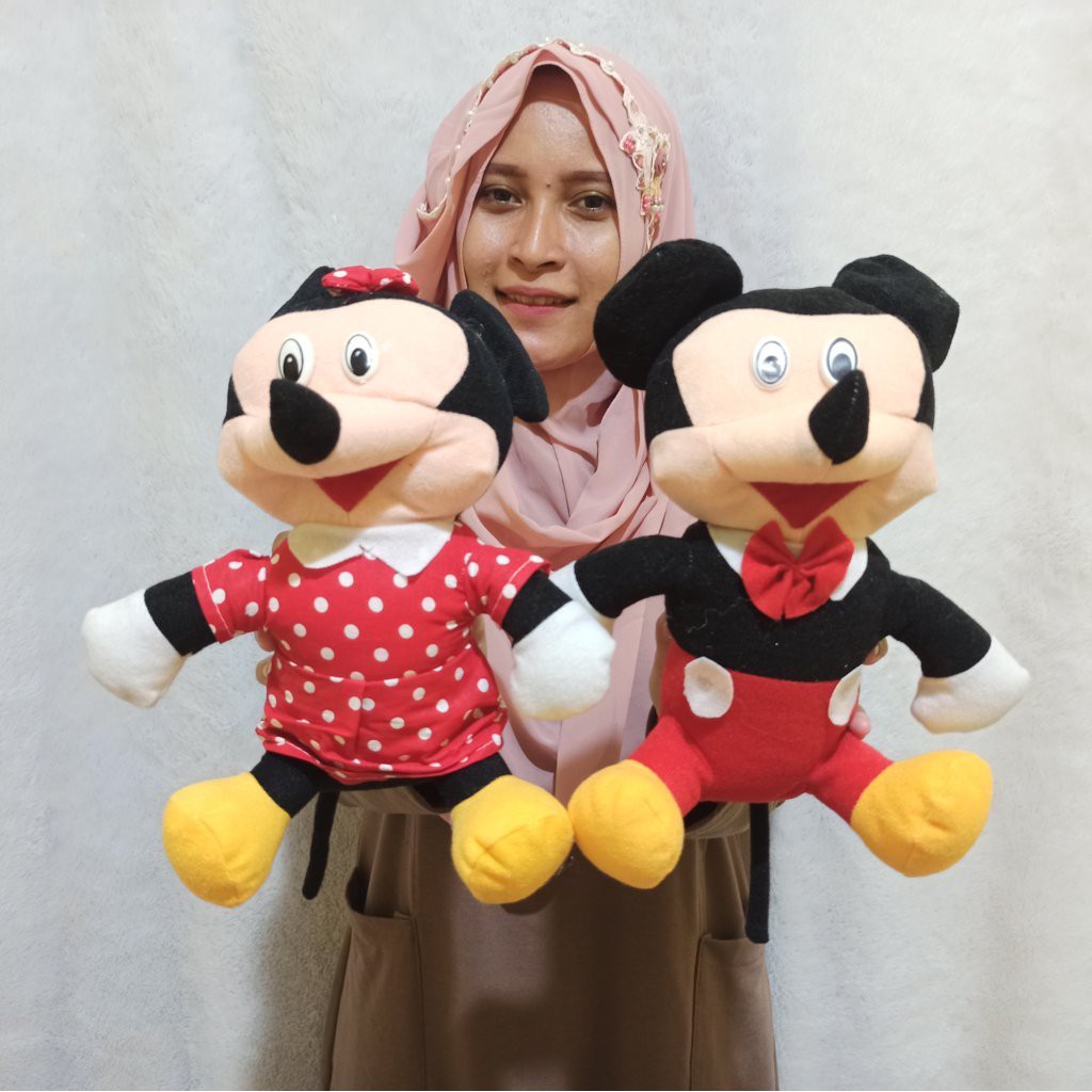 Boneka SEPASANG Mickey &amp; Minnie mouse S