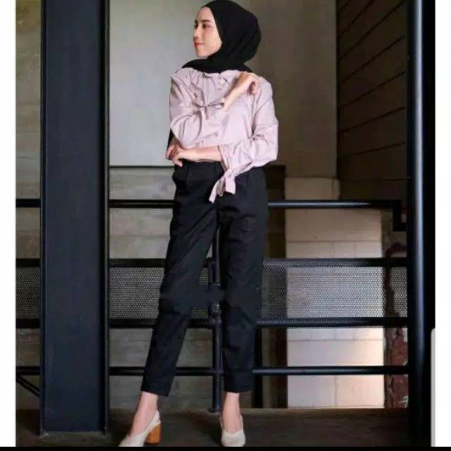  CELANA  KERJA  WANITA Grade A BAGGY  PANTS  BLACK SUPER 