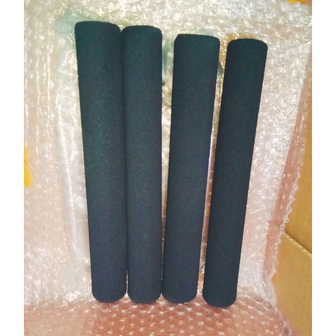 lot 4pcs handgrip spon busa sarung tangan setir sepeda motor, ontel dll warna hitam