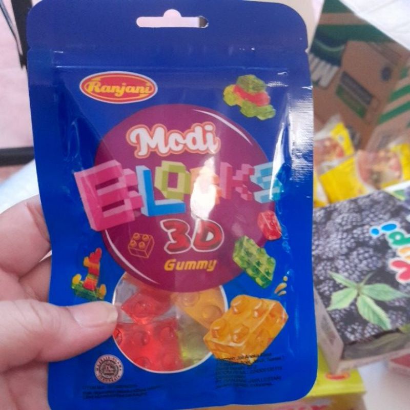 Permen Kenyal Modi Block 3D Gummy Lego 22 gr