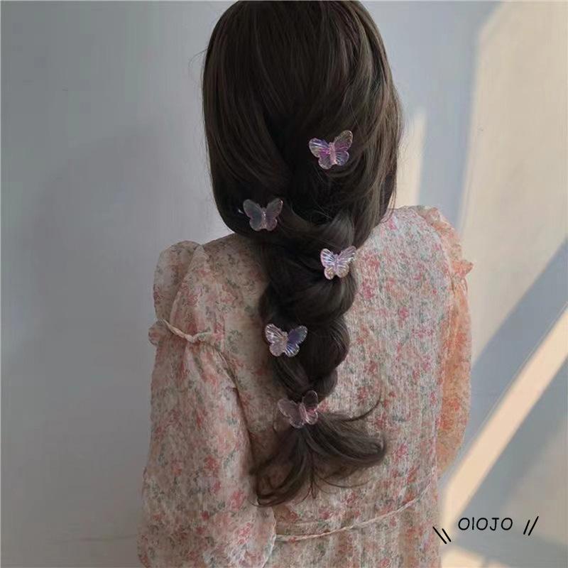 【COD】Butterfly Jepit Rambut Bentuk Kupu-Kupu Warna-Warni Bahan Metal Untuk Anak Perempuan