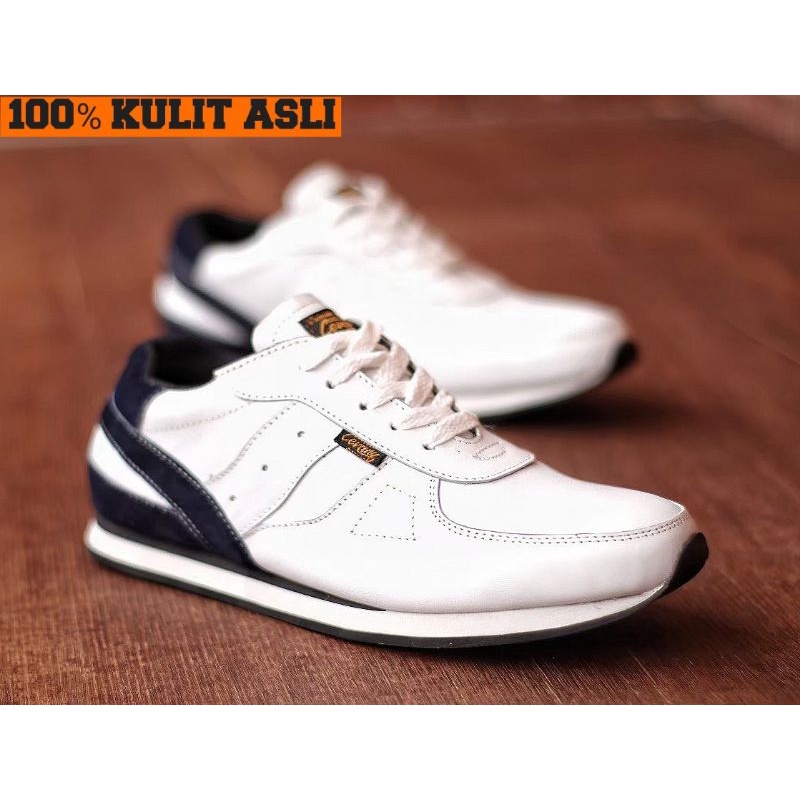 WOLF|100% KULIT ASLI SNEAKERS PRIA KASUAL SPORTY CEVANY JELLAL ORIGINAL CH1