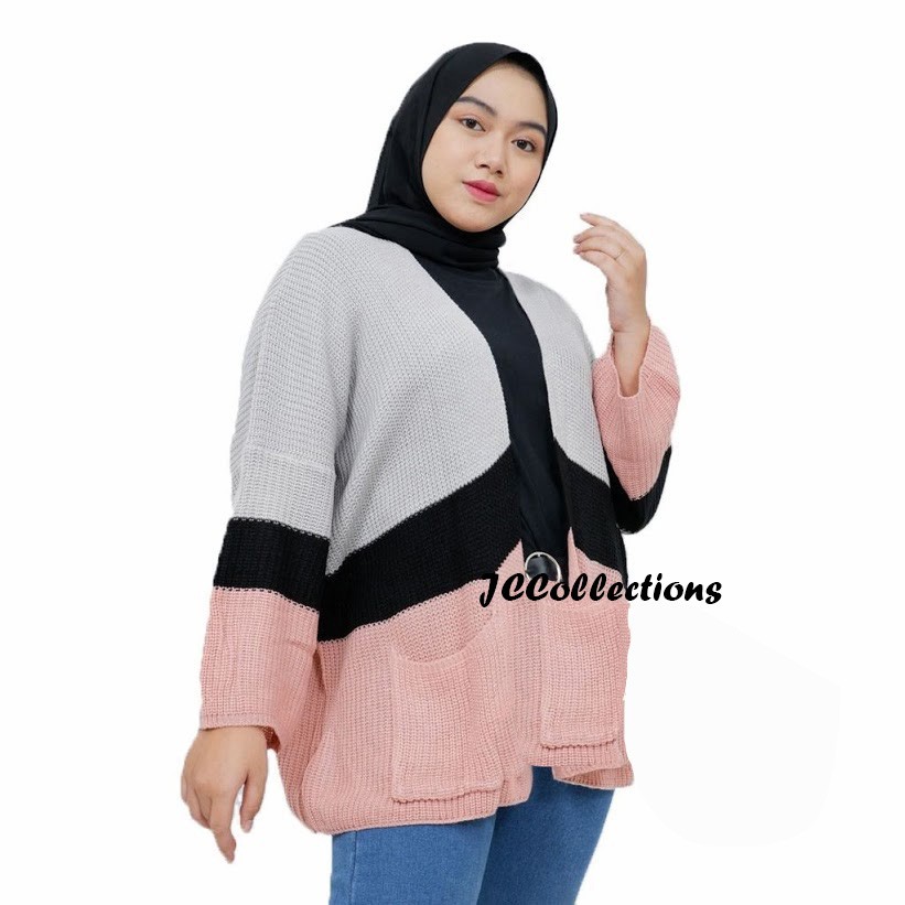 Kardigan Rajut OverSize Wanita Sido Mocca - JCCollections