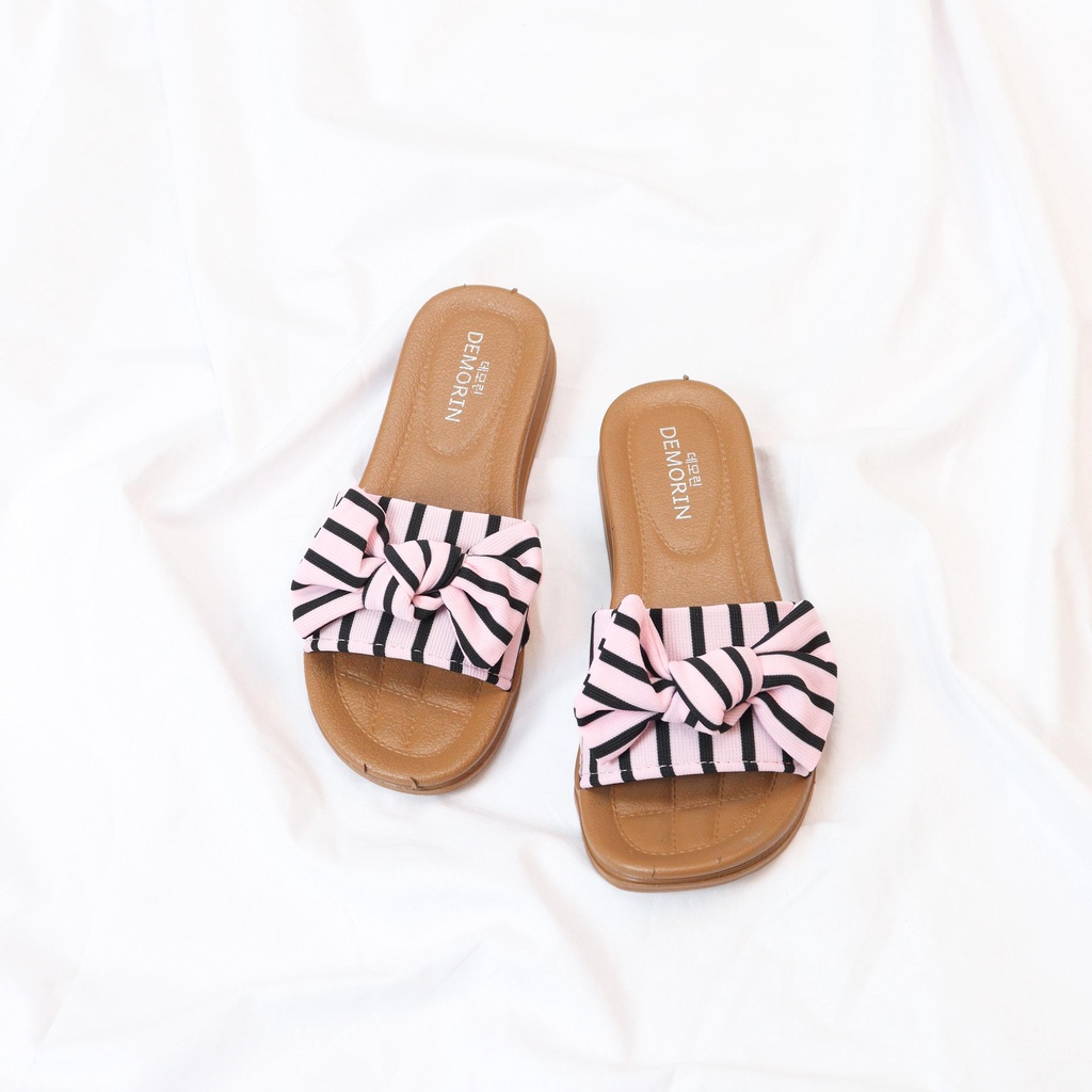 Niel Sandal Wanita Flat Pita Casual  - Demorin