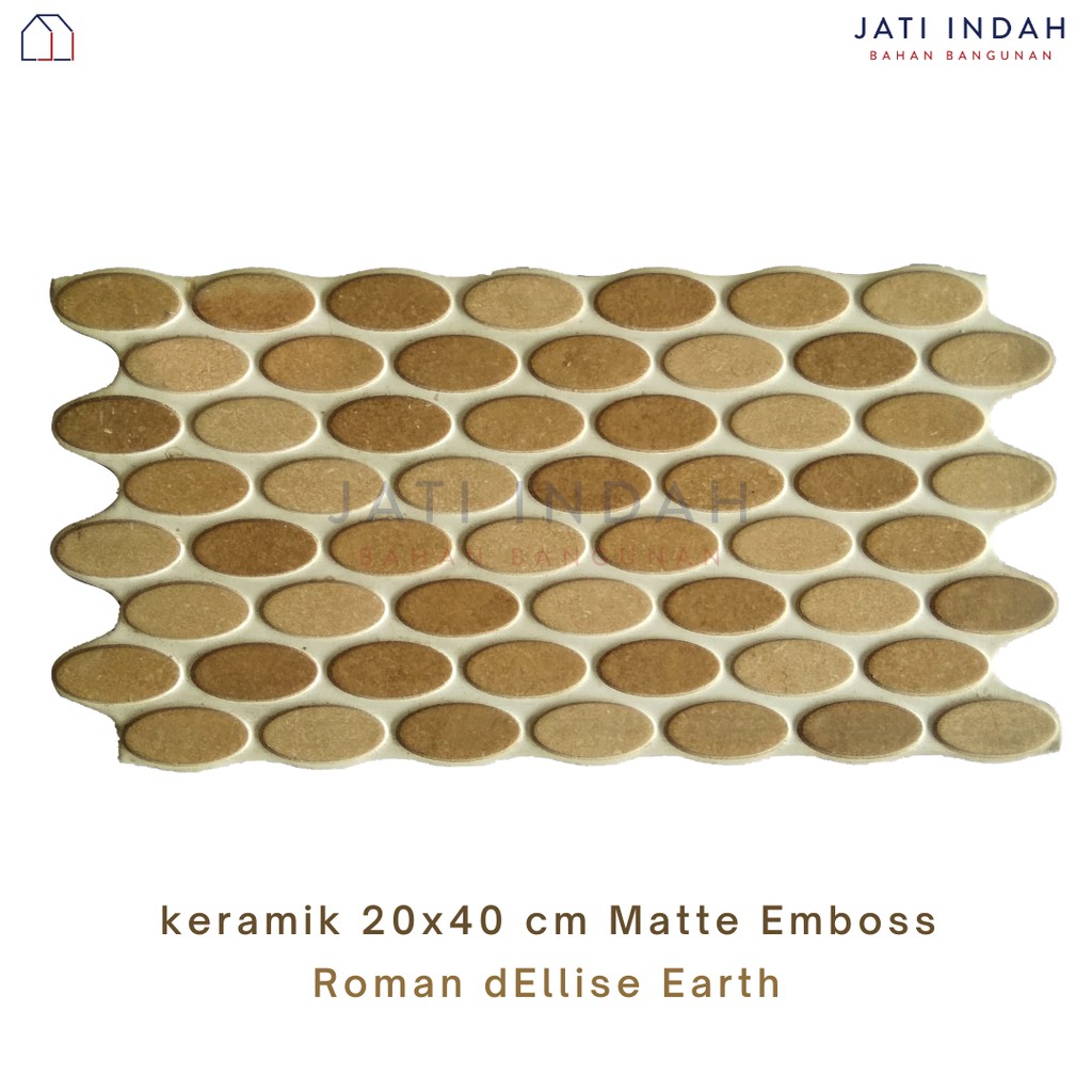 Keramik Dinding Motif Batu Matte Emboss 20x40 Roman dEllise Earth