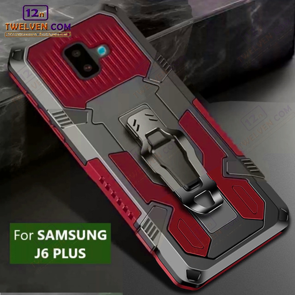 Case Shockproof Samsung J2 Prime / J4 Plus / J6 Plus / J7 / J7 Core / J7 Prime - Armor Hardcase Stand Clip