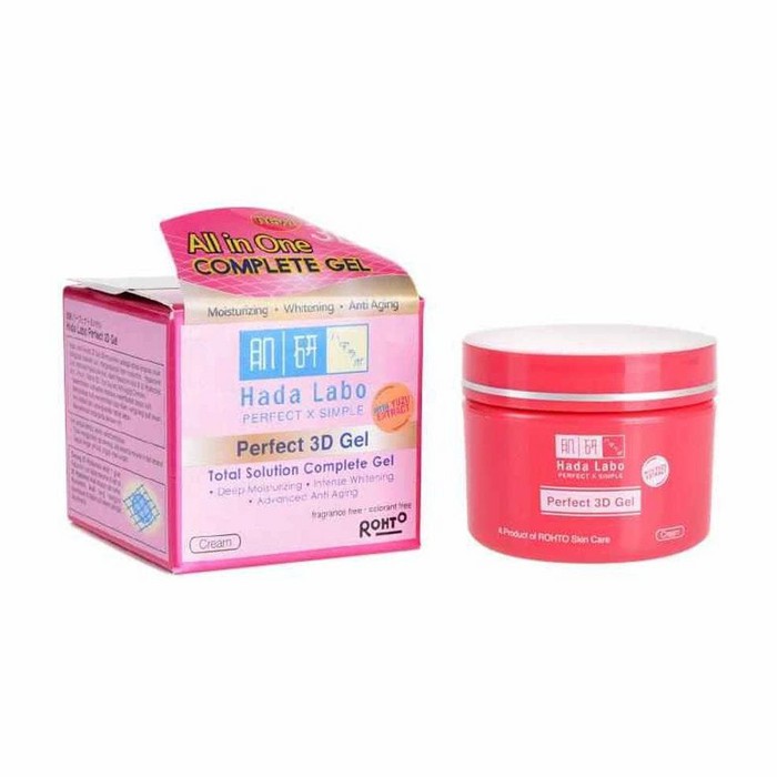 Hada Labo Perfect 3D Gel (40gr) - All In One Whitening/Anti Aging/Moisturizing/Pelembab Wajah