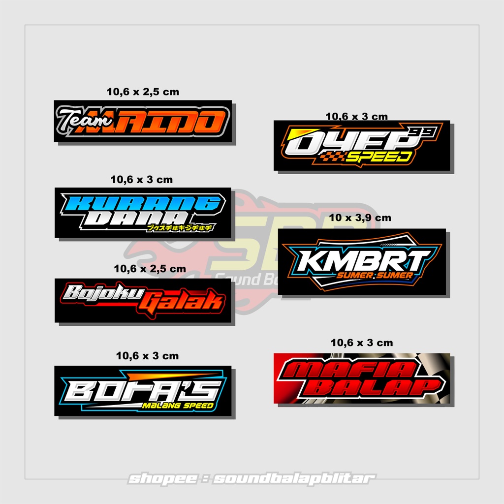 Stiker Herex Motor Racing Anti Air - CB Sunmory Team Maido Kurang Dana (bijian)