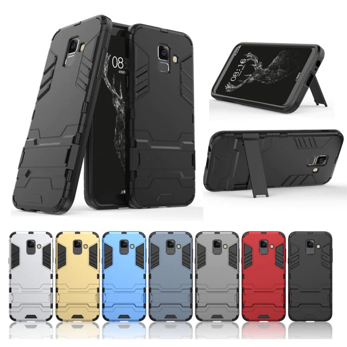 Case Robot Samsung Galaxy A6 2018 Hard Cover Rubber Casing - Hitam Limited