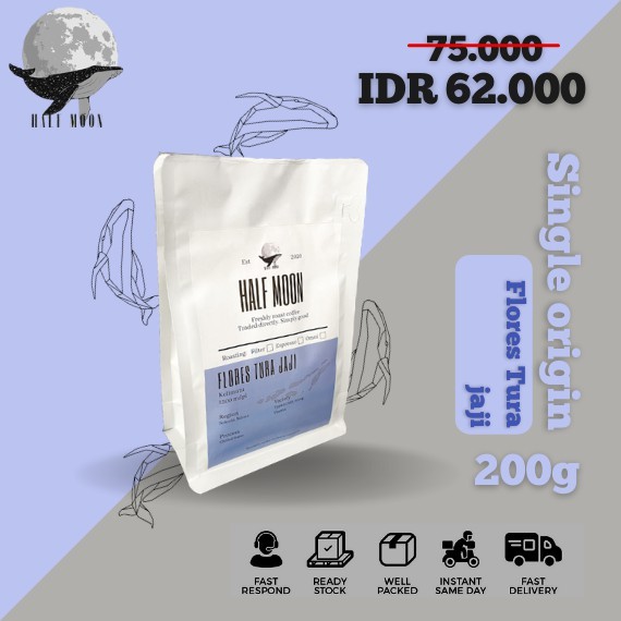 

Biji Kopi Arabika Flores Tura Jaji - 200g Single origin coffee arabica