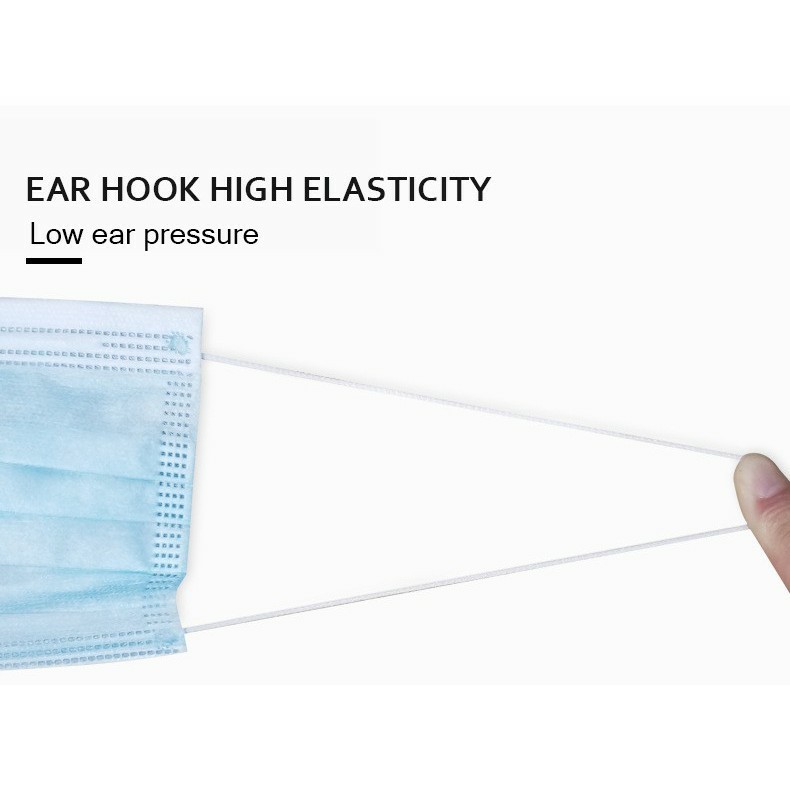 (COD) Masker 3 Ply ISI 50PCS Disposable Protective Mask Earloop Masker Pelindung MALL SHOPPING