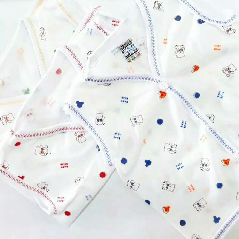 3PC Baju Bayi Newborn Meyga lengan Kutung SNI