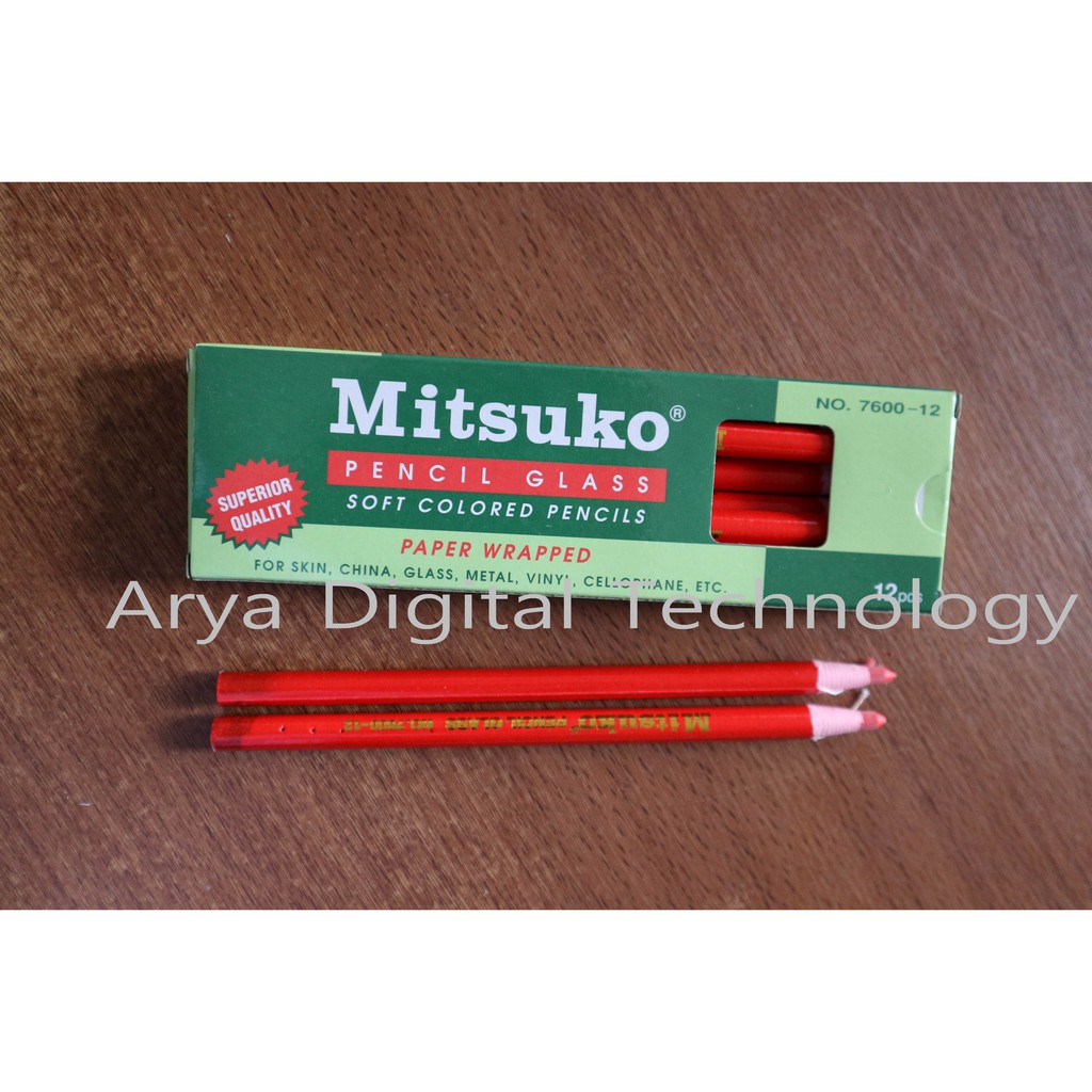 

Pencil Glass Mitsuko Pensil Kaca Dermatograph Penanda Warna Merah Murah Original