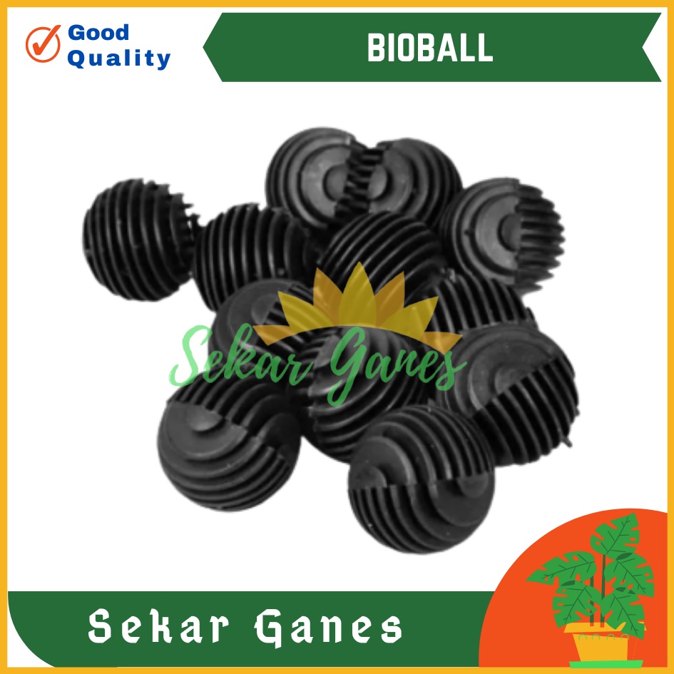 Sekarganes Paket 100 Pcs Bioball Bio Ball 2,9CM Bola Media Filter Limbah Aquarium Kolam Bulat Bukan Rambutan Murah