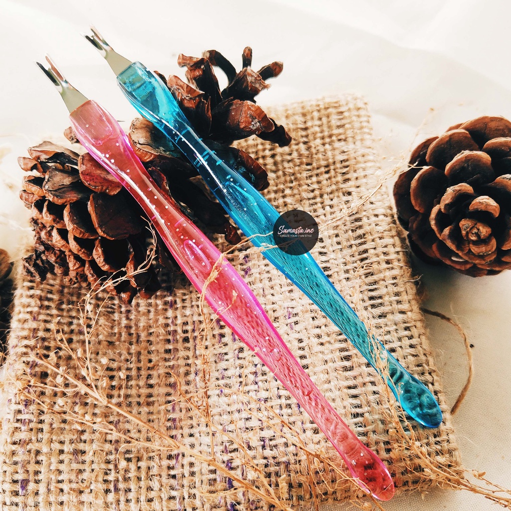 lidah ular / pembersih kutikula / alat set pedicure manicure menicure